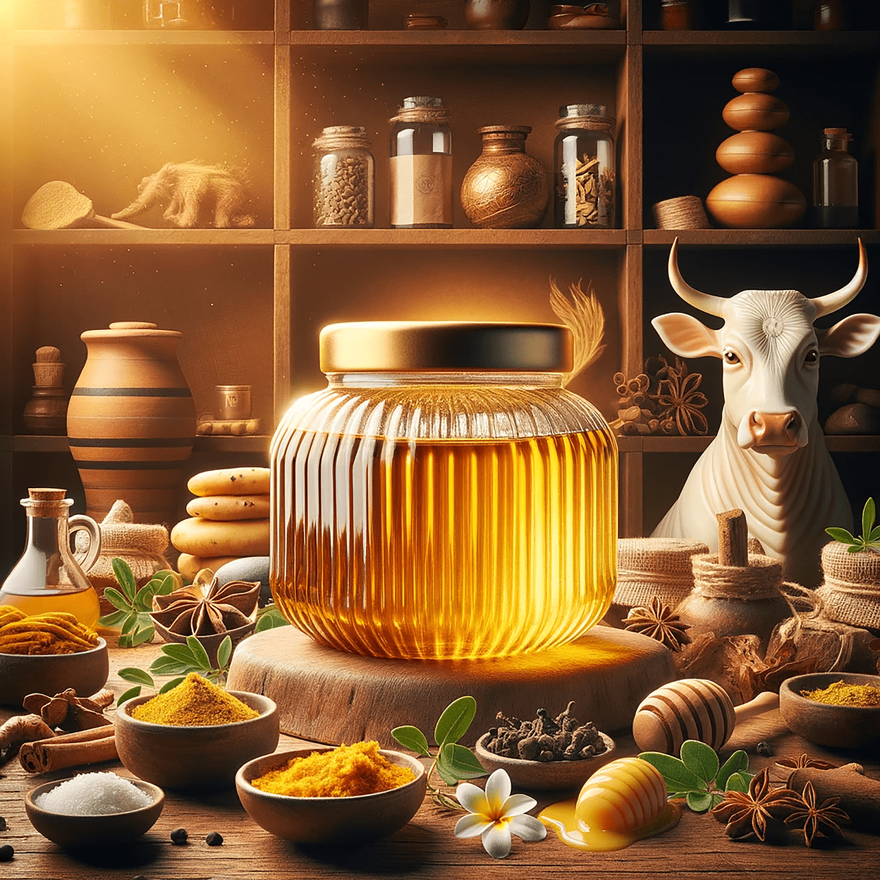 Pure ghee for Hindu funeral pyre and ritual offerings