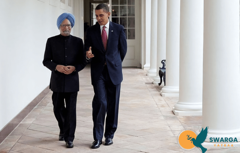 Manmohan Singh with Barak Obama