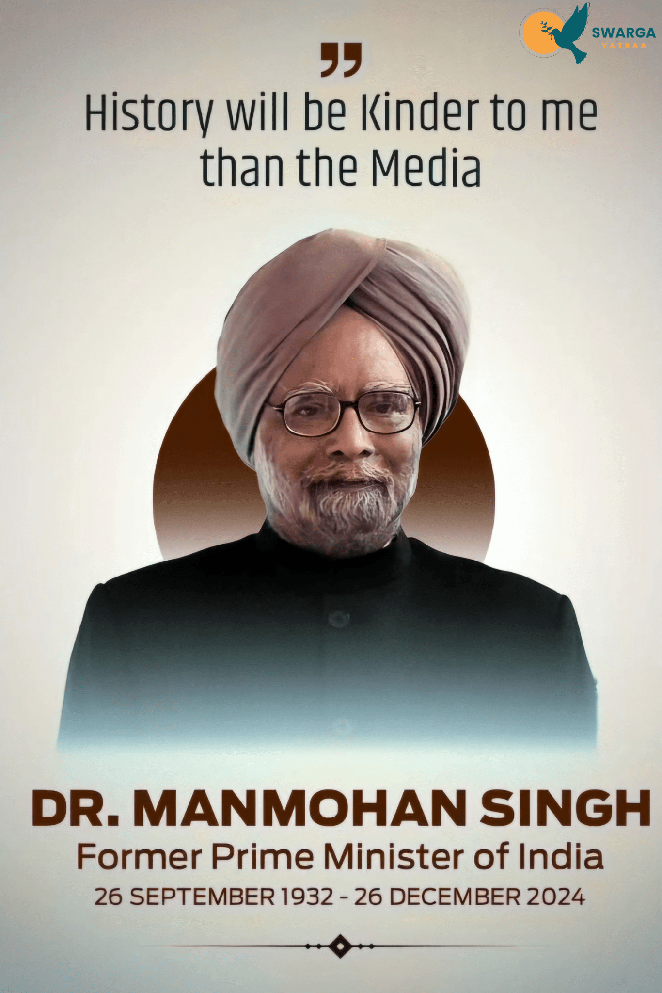 Final Tribute image for manmohan singh with quote