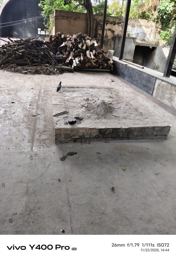 Wood cremation place