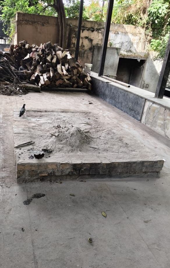 Traditional wood cremation spot in Bangalore