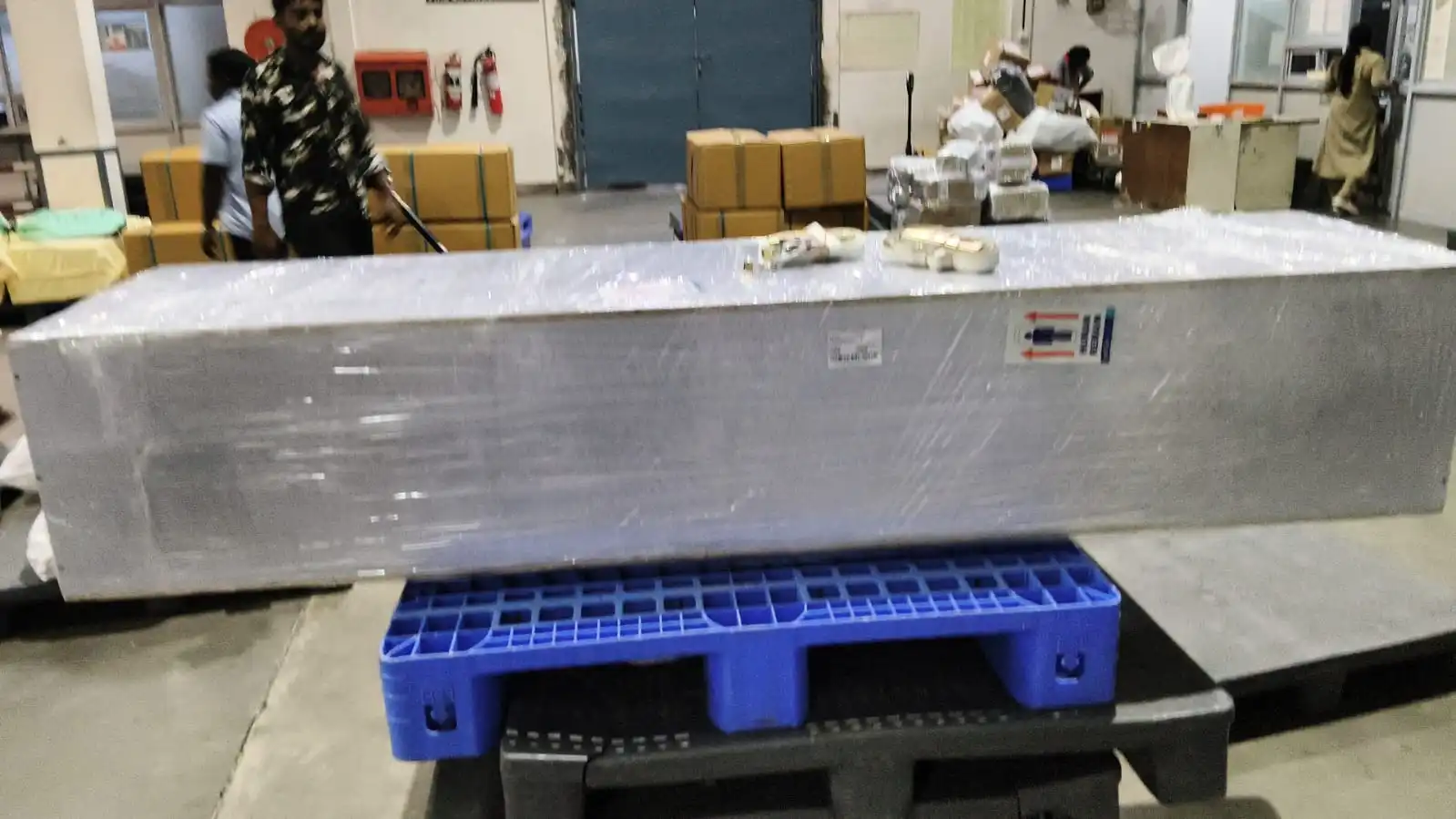 Airline-approved wooden coffin packing prepared for Delhi to Chennai human remains air transport