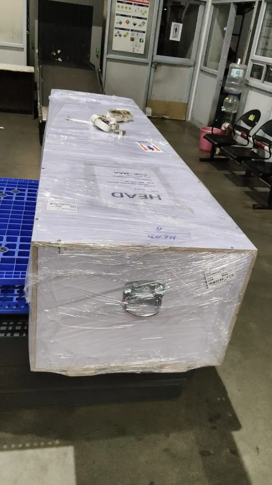 Secure shrink wrap packing for dead body transport by air in India